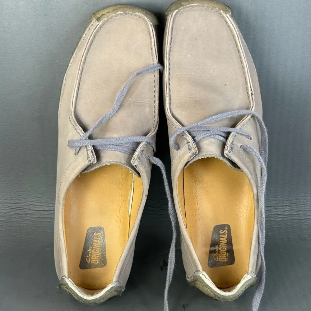 Clarks Originals Mens Natalie Grey Suede Shoes size 12